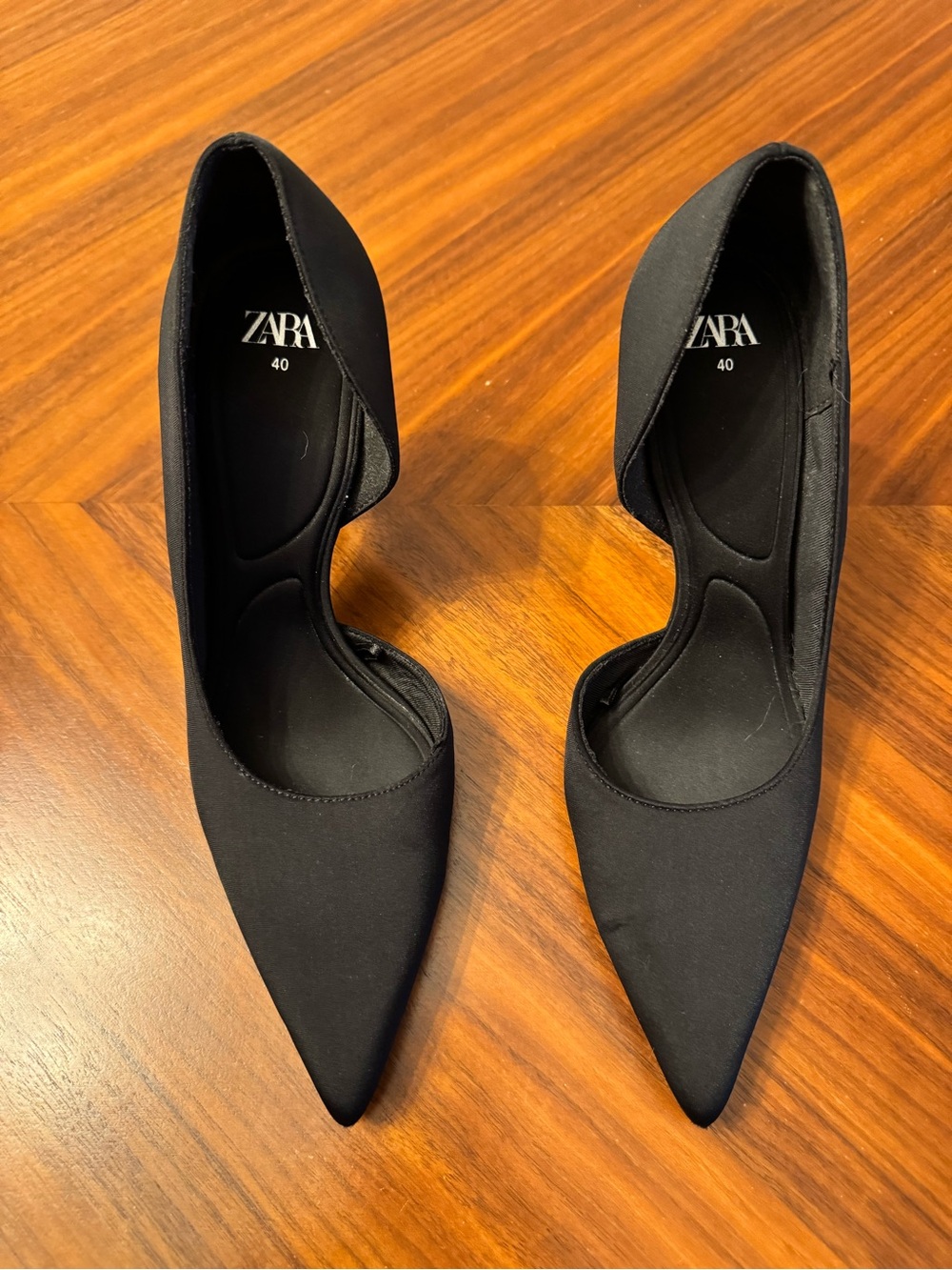 Zara Black D’Orsay Pointed Toe Stiletto Heels US 9 - Picture 2 of 12